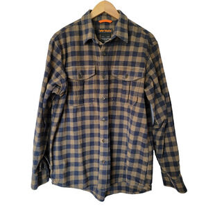 Walls Flannel Heavyweight 100% Cotton Shirt Men L Workwear Workstyle Cowboy Work
